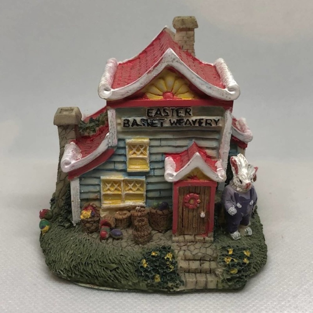 "THE BUNNY FAMILY VILLAGE"- Easter Basket Weavery EH10 -‎ 1995 Dillard's/RETIRED